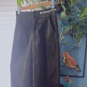 Green OLIVE soft light corduroy flare pants